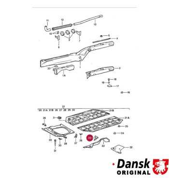 Fuel tank support corner plate, left