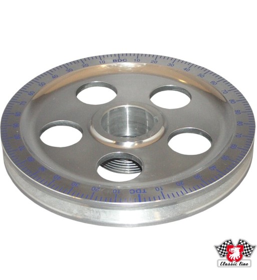 Standard size degree crankshaft pulleys with timing marks, blue numbers Standard size degree crankshaft pulleys with timing marks, blue numbers