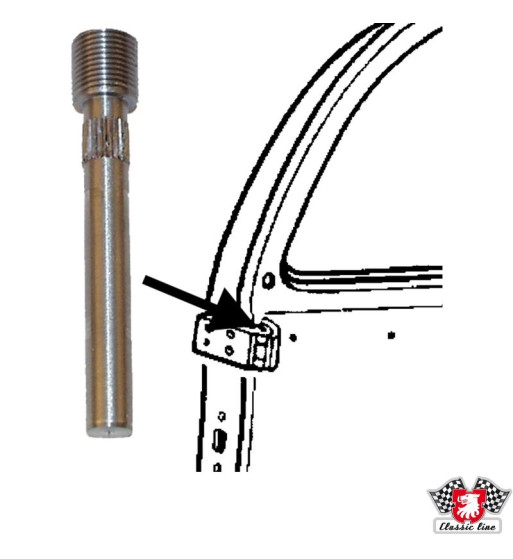 Sworzeń zawiasu drzwi +0,10 mm lewa/prawa
Sworzeń zawiasu drzwi +0,10 mm lewa/prawa