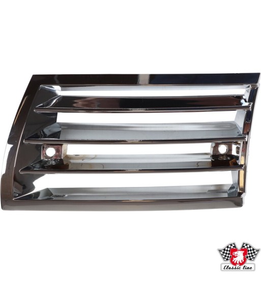 Front grille, plastic, chrome, left Front grille, plastic, chrome, left