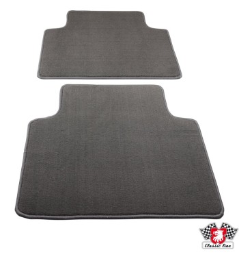Floor mat set, front/rear, grey, 4 pieces