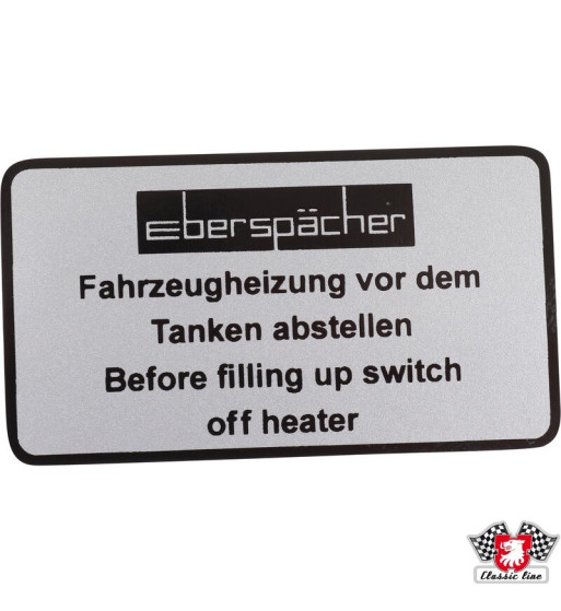Naklejka, "Eberspächer - Before filling up switch off heater" 1101502300