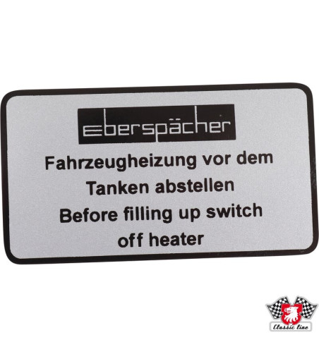 Naklejka, "Eberspächer - Before filling up switch off heater" 1101502300