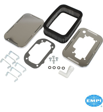 Air filter, rectangular, 1 3/4" high. For Weber DGV, Weber DGAV and Weber DGEV carburetors