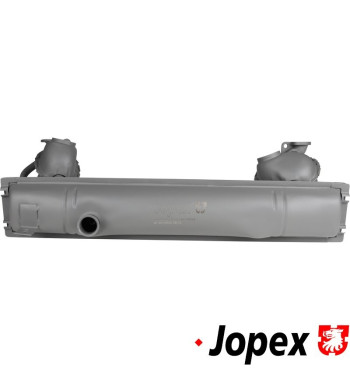 Exhaust rear. Made of steel with grey paint. With TÜV/EEC approval