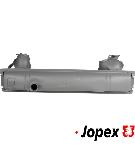 Exhaust rear. Made of steel with grey paint. With TÜV/EEC approval