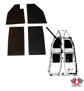Sound absorber kit for floor pan, 4 pcs., Heavy Duty