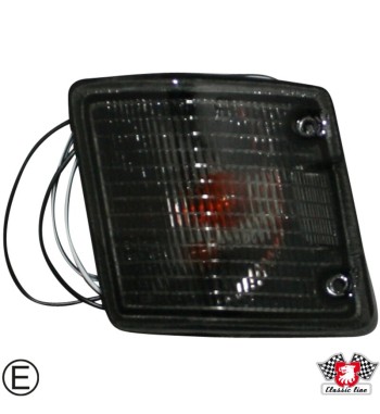 Indicator, front, smoked, with E-mark, left