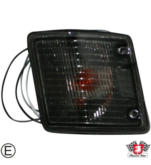 Indicator, front, smoked, with E-mark, left Indicator, front, smoked, with E-mark, left