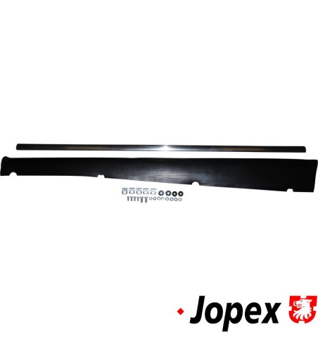 Progi z zestawem montażowym, listwa 33 mm, Heavy Duty, lewa