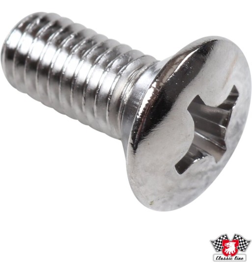 Śruba, z łbem stożkowym, do siedzenia, przód, M6x1x16 mm, chrom Śruba, z łbem stożkowym, do siedzenia, przód, M6x1x16 mm, chrom