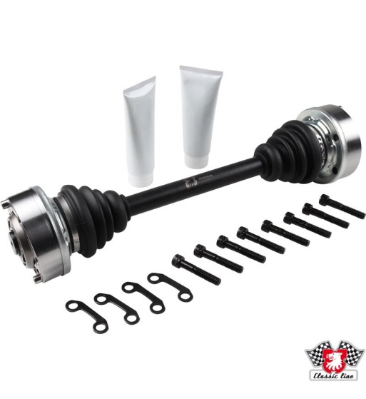 Drive shaft, complete with boots and bolts, rear, left/right, new Drive shaft, complete with boots and bolts, rear, left/right, new
