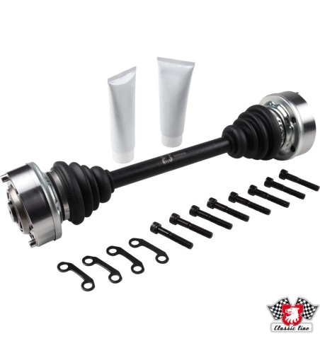 Drive shaft, complete with boots and bolts, rear, left/right, new