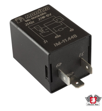Przekaźnik kierunkowskazu i świateł awaryjnych, 6 V, elektroniczny
