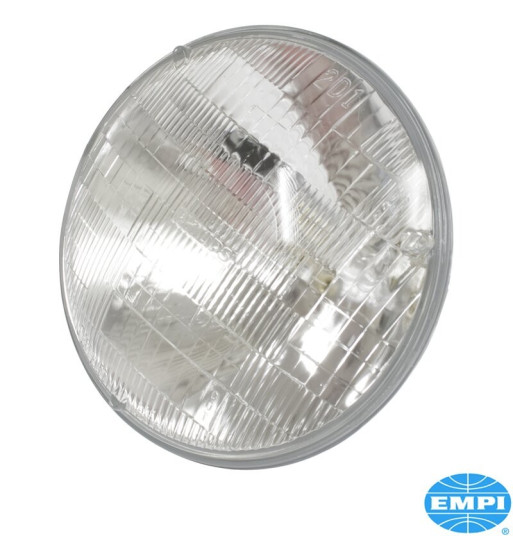 Headlight insert, 7" round (178 mm) sealed beam, High/Low bulb only, 6V, without E-mark