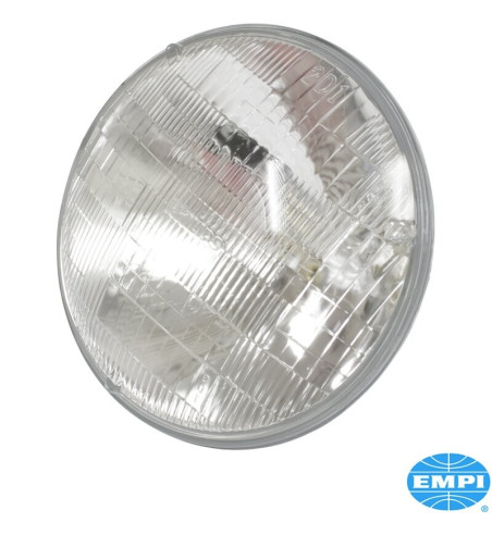 Headlight insert, 7" round (178 mm) sealed beam, High/Low bulb only, 6V, without E-mark