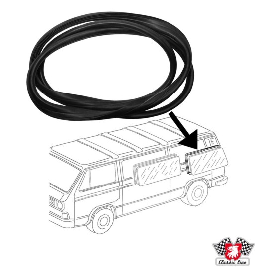 Side window seal, rear Side window seal, rear